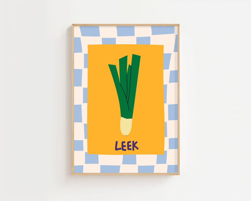 Leek Veggie Plakat - 21 x 29.7 cm - Nellastore