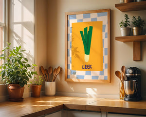 Leek Veggie Plakat - 21 x 29.7 cm - Nellastore