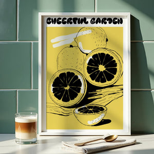 Lemon Garden Plakat - 21 x 29.7 cm - Nellastore