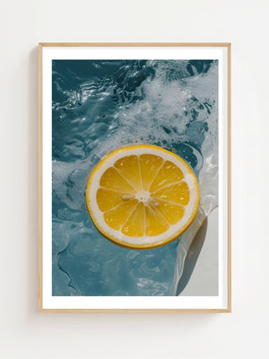 Lemon In Water Plakat - 21 x 29.7 cm (A4) - Nellastore