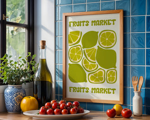 Lemon Market Typography Plakat - 21 x 29.7 cm - Nellastore