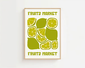 Lemon Market Typography Plakat - 21 x 29.7 cm - Nellastore