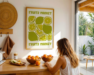 Lemon Market Typography Plakat - 21 x 29.7 cm - Nellastore