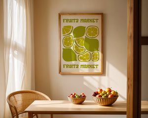 Lemon Market Typography Plakat - 21 x 29.7 cm - Nellastore