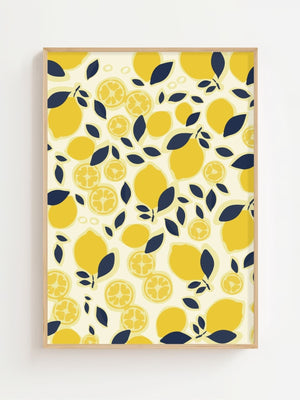 Lemon Shower Plakat - 21 x 29.7 cm - Nellastore