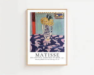 Les Coucous Tapis Bleu Et Rose Plakat - 21 x 29.7 cm (A4) - Nellastore