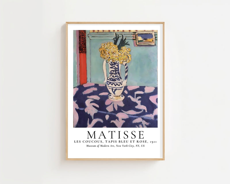 Les Coucous Tapis Bleu Et Rose Plakat - 21 x 29.7 cm (A4) - Nellastore
