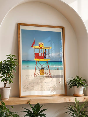 Lifeguard Tower Plakat - 21 x 29.7 cm (A4) - Nellastore