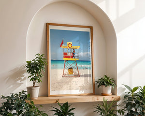 Lifeguard Tower Plakat - 21 x 29.7 cm (A4) - Nellastore