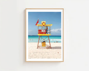 Lifeguard Tower Plakat - 21 x 29.7 cm (A4) - Nellastore