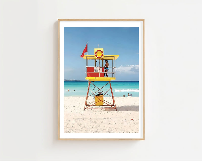 Lifeguard Tower Plakat - 21 x 29.7 cm (A4) - Nellastore