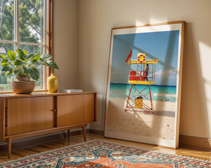 Lifeguard Tower Plakat - 21 x 29.7 cm (A4) - Nellastore