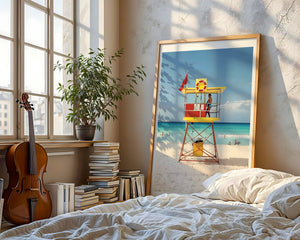 Lifeguard Tower Plakat - 21 x 29.7 cm (A4) - Nellastore
