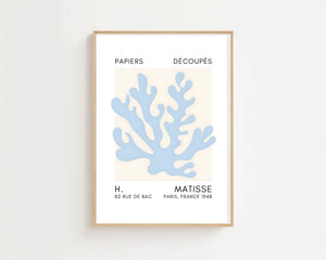 Light Blue Coral Plakat - 21 x 29.7 cm (A4) - Nellastore