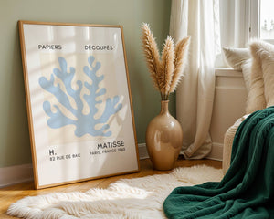 Light Blue Coral Plakat - 21 x 29.7 cm (A4) - Nellastore