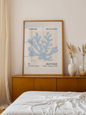 Light Blue Coral Plakat - 21 x 29.7 cm (A4) - Nellastore