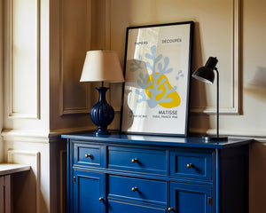 Light Blue Yellow Abstract Plakat - 21 x 29.7 cm (A4) - Nellastore