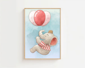 Lille Elefant Drømmer Plakat - 21 x 29.7 cm (A4) - Nellastore