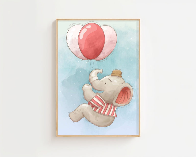 Lille Elefant Drømmer Plakat - 21 x 29.7 cm (A4) - Nellastore