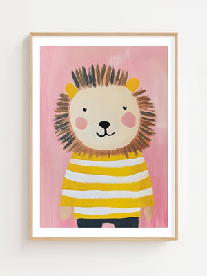 Lion In Sweater Plakat - 21 x 29.7 cm (A4) - Nellastore