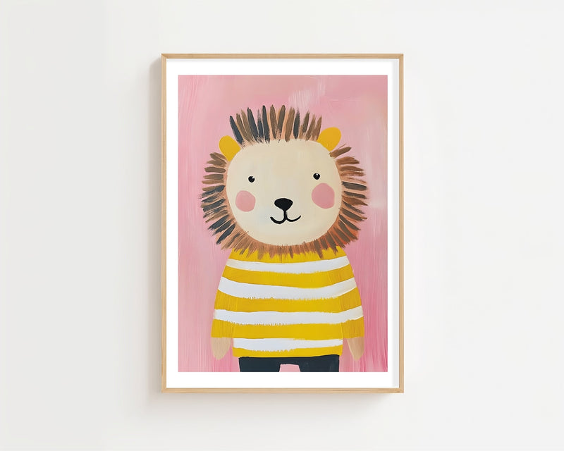 Lion In Sweater Plakat - 21 x 29.7 cm (A4) - Nellastore