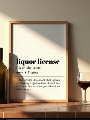 Liquor License Plakat - 21 x 29.7 cm (A4) - Nellastore