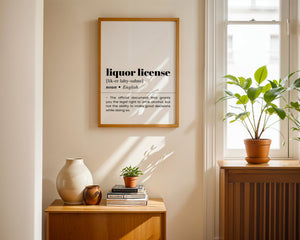 Liquor License Plakat - 21 x 29.7 cm (A4) - Nellastore