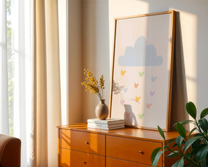 Little Cloud Hearts Plakat - 21 x 29.7 cm (A4) - Nellastore