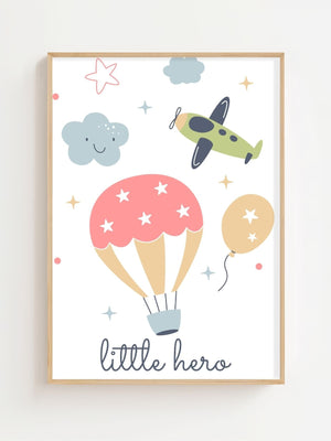 Little Hero Balloon Plakat - 21 x 29.7 cm (A4) - Nellastore