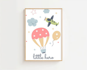 Little Hero Balloon Plakat - 21 x 29.7 cm (A4) - Nellastore