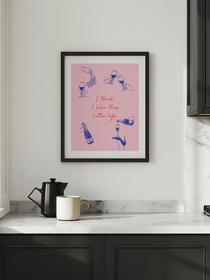 Little Life Wine Plakat - 21 x 29.7 cm - Nellastore