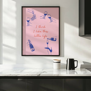 Little Life Wine Plakat - 21 x 29.7 cm - Nellastore