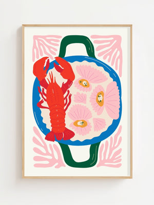 Lobster Feast Plakat - 21 x 29.7 cm - Nellastore