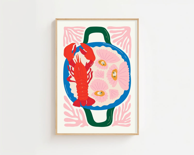 Lobster Feast Plakat - 21 x 29.7 cm - Nellastore