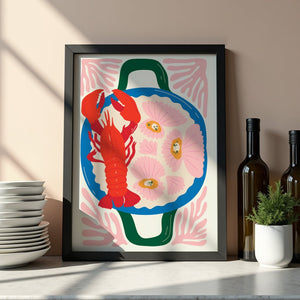 Lobster Feast Plakat - 21 x 29.7 cm - Nellastore