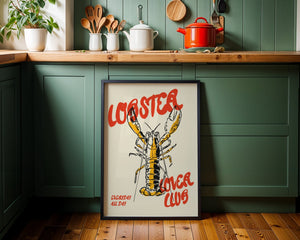 Lobster Lover Club Plakat - 21 x 29.7 cm - Nellastore
