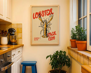 Lobster Lover Club Plakat - 21 x 29.7 cm - Nellastore