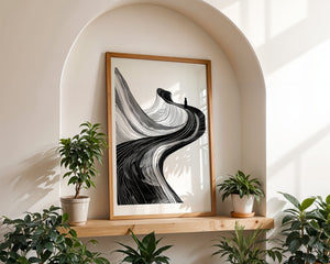 Lone Figure In The Flow Plakat - 21 x 29.7 cm (A4) - Nellastore