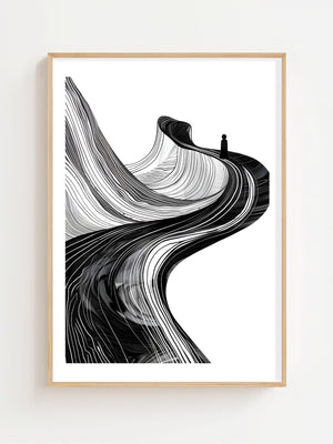 Lone Figure In The Flow Plakat - 21 x 29.7 cm (A4) - Nellastore
