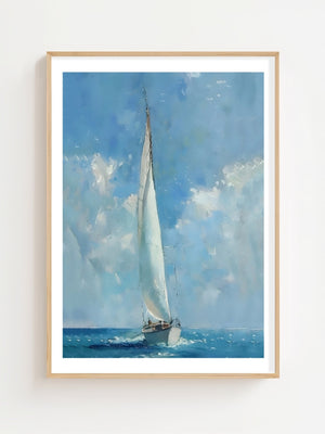 Lone Sailboat Plakat - 21 x 29.7 cm (A4) - Nellastore