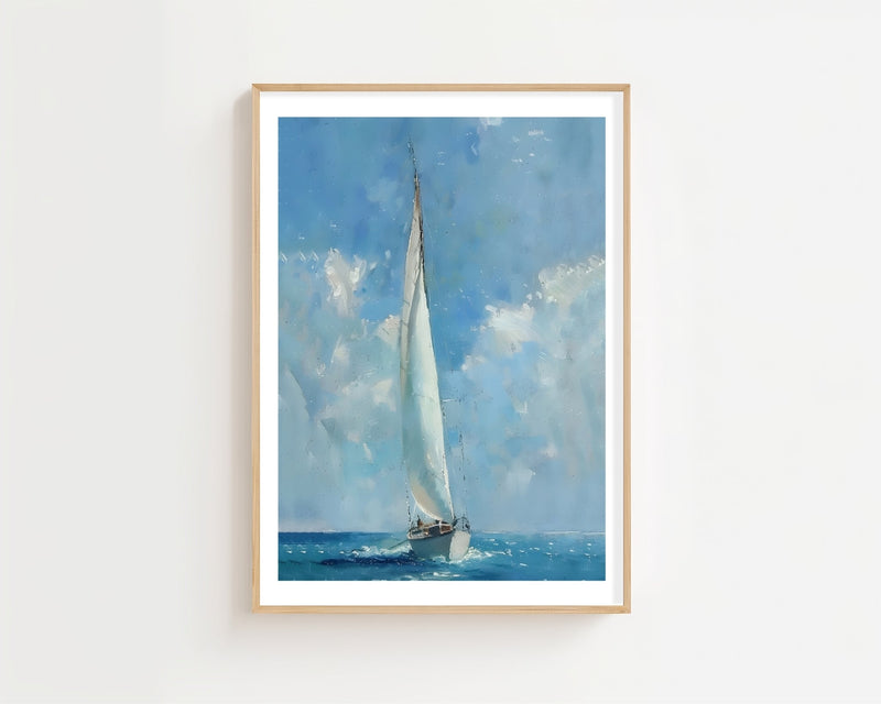 Lone Sailboat Plakat - 21 x 29.7 cm (A4) - Nellastore