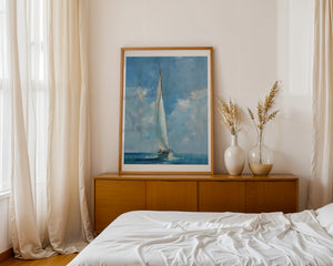 Lone Sailboat Plakat - 21 x 29.7 cm (A4) - Nellastore