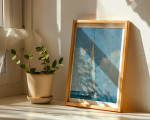 Lone Sailboat Plakat - 21 x 29.7 cm (A4) - Nellastore