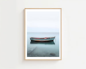 Lonely Boat Plakat - 21 x 29.7 cm (A4) - Nellastore