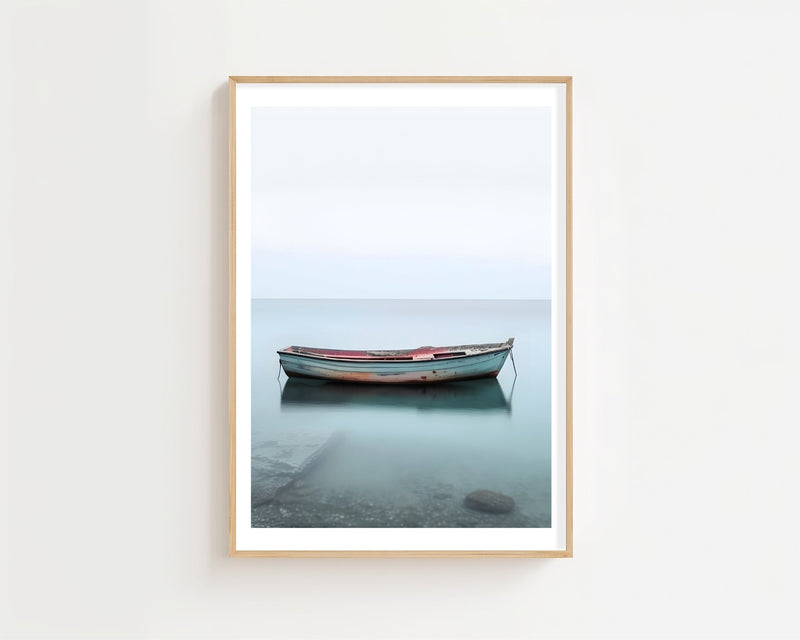 Lonely Boat Plakat - 21 x 29.7 cm (A4) - Nellastore