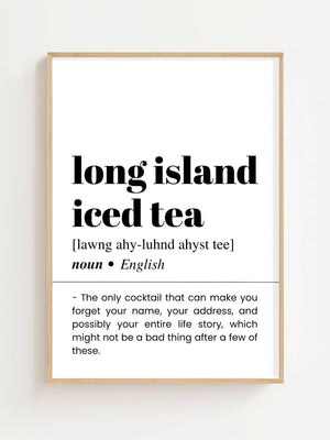 Long Island Iced Tea Plakat - 21 x 29.7 cm (A4) - Nellastore