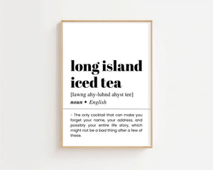 Long Island Iced Tea Plakat - 21 x 29.7 cm (A4) - Nellastore