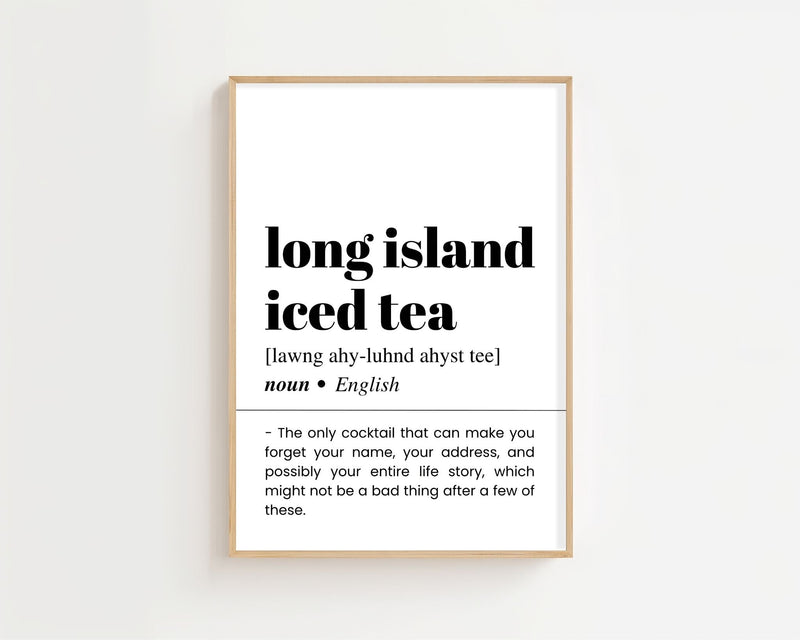 Long Island Iced Tea Plakat - 21 x 29.7 cm (A4) - Nellastore