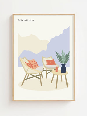 Lounge Corner Plakat - 21 x 29.7 cm - Nellastore