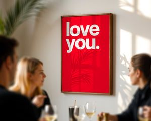 Love You Plakat - 21 x 29.7 cm (A4) - Nellastore